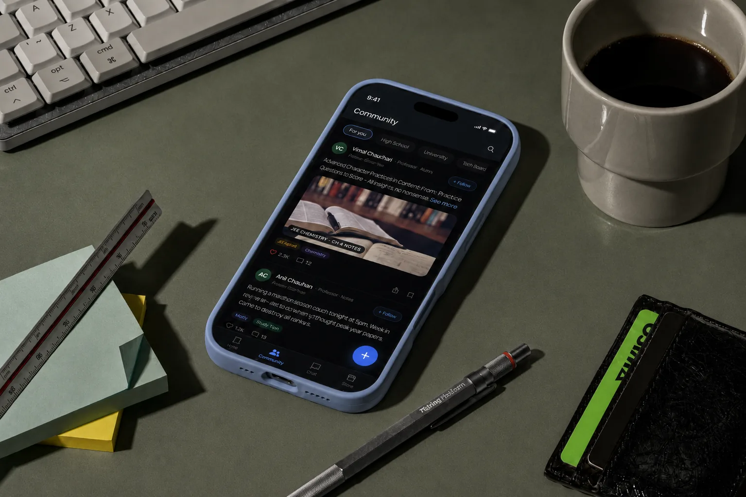 Nest app on a study desk